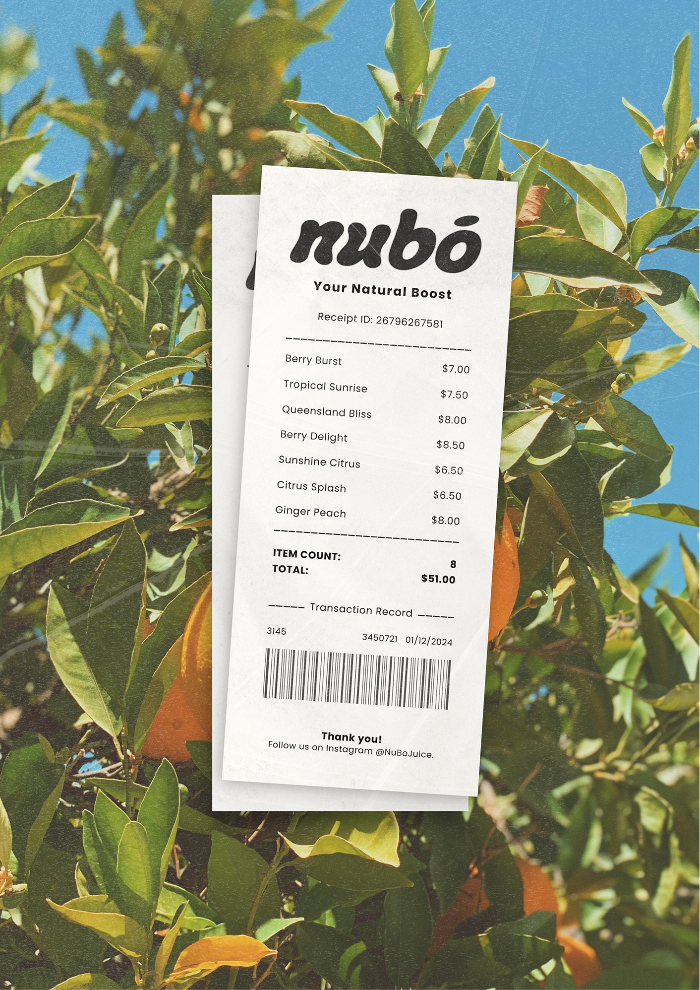 NuBo receipt