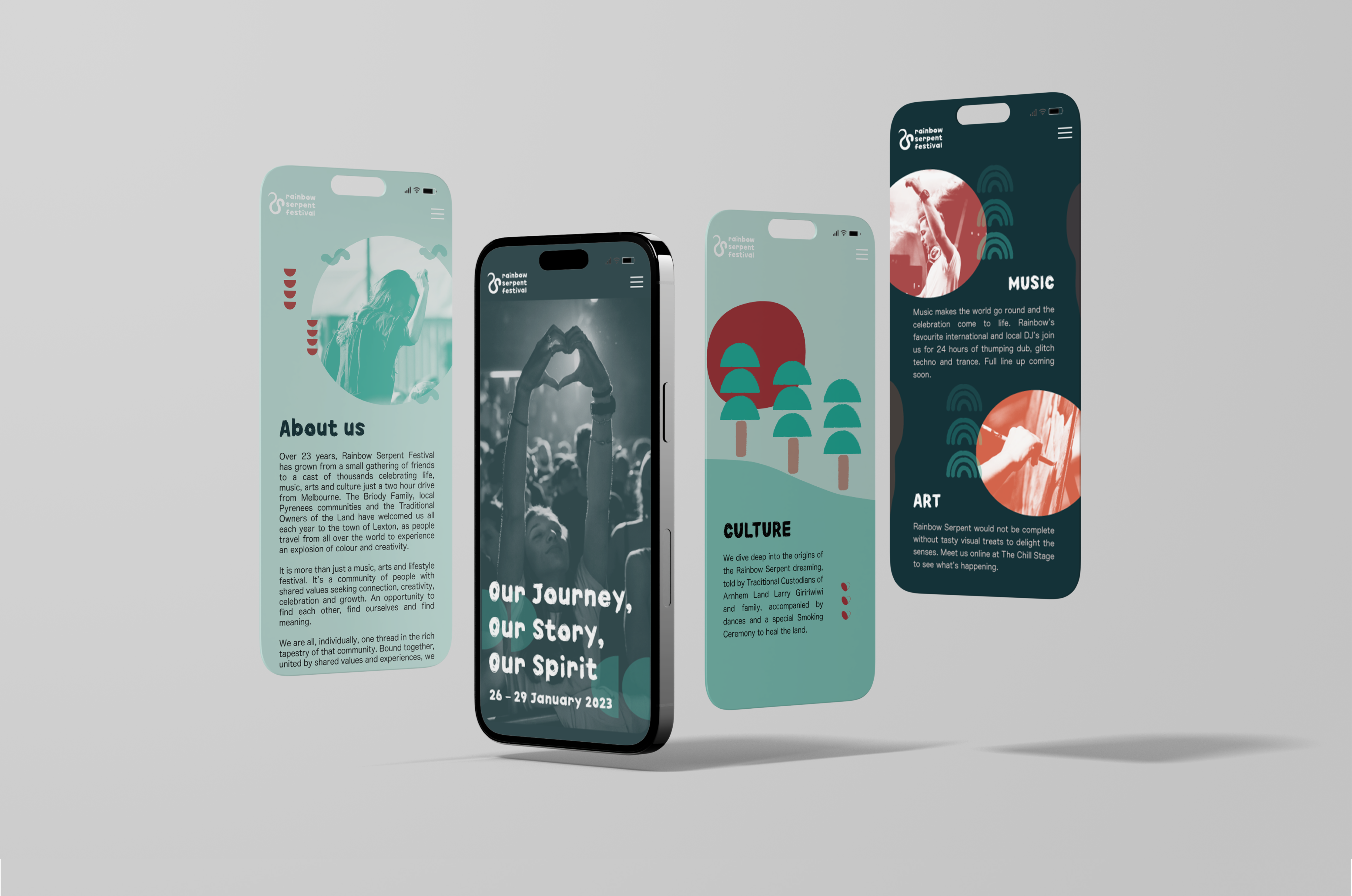 Rainbow Serpent Festival Mobile Interface